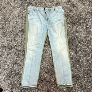 FRAME size 30 Le Beau Denim and Green Khaki